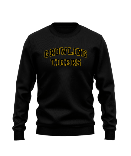 Growling Tigers Embro Sweatshirt - Black